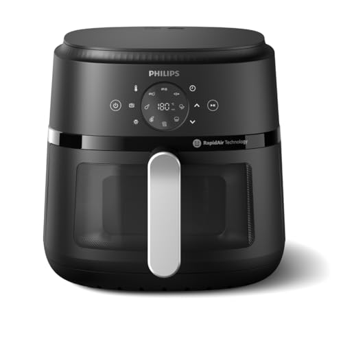 Philips Air Fryer 2000 Series NA231/09 - Airfryer 6.2L 13-in-1 functions Compact Design with Cooking Window Black