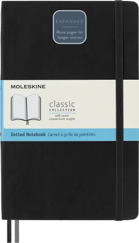 Moleskine - Cuaderno Large Expanded Tapa Blanda Hojas Puntos Classic Negro En Oferta Moleskine - Classic Expanded Dotted Paper Notebook - Soft Cover And Elastic Closure Journal - Color Black - Size Large 13 X 21 A5 - 400 Pages