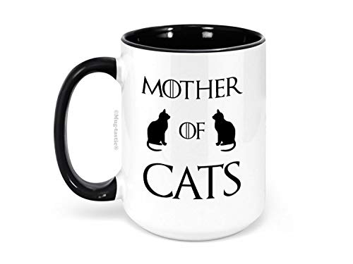 Mug-tastic Mother of Cats u0096 Game of Thrones Parody u0096 Grand mug à café en céramique de 38 ml