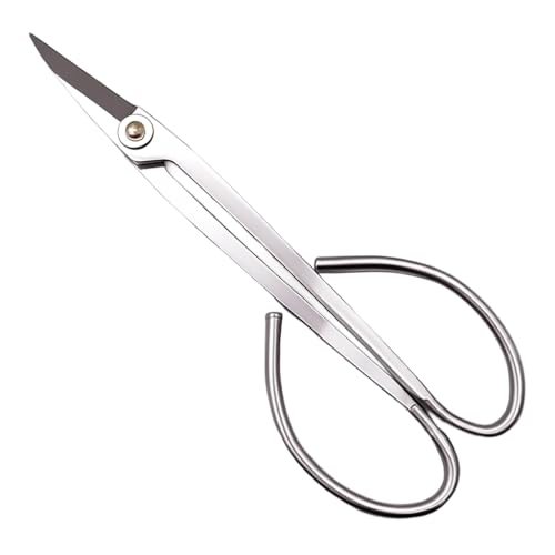 Image of HASTHIP 7.5'' Garden Snip Long-Handle Narrow Scissors, Manganese Steel Gardening Pruning Shears for Flowers, Herbs, and Plants
