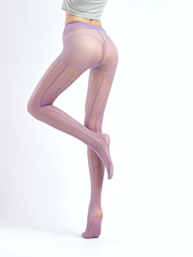 Image of Sahabowi Women Tights, Female Sheer High Waist Pantyhose, Vintage Control Top Stockings