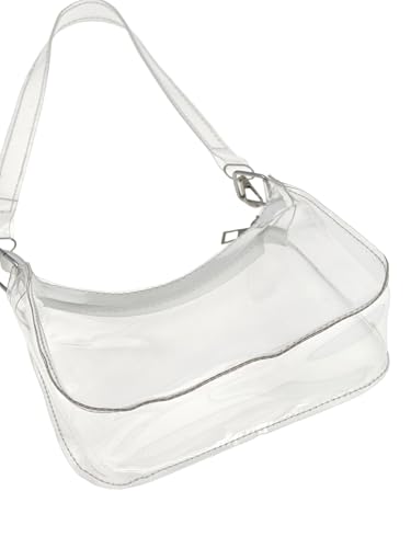 Women's Transparent Jelly Clutch Purses Clear Fashion Handbag Evening Spacious PVC Party Shoulder Bag4