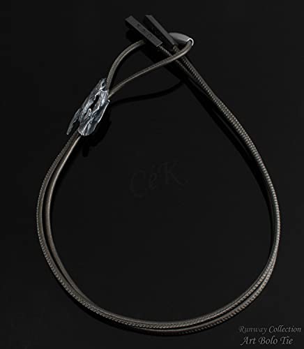 Cloisonnekorea Bolo Tie Sterling Silver Leather Handmade Edition Runway X5 K72 #TOP3