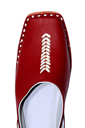 Sagun Art & Craft Men's Ethnic Criss Cross Slip On Juttis and Mojaris for Wedding|Party|Occasions|Fashion|Stylish|Outdoor|Indoor|Lightweight|Shoes with Anti Skid Sole DXYM-6487