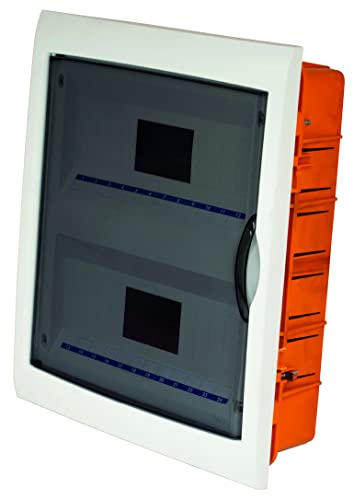 Centrale de encastrement Electraline 60449, coffret 26 modules Jaune/Blanc