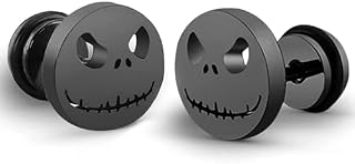 Skull Stud Earring Skeleton Earrings Anti-Allergy Stainless Steel Earring Men Punk Skull Ear Stud Hiphop Earring Skull Earrings for Party Girl Men's Earrings