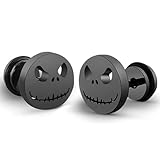 YUFFQOPC 2PCS Anti-Allergy Skull Stud Earring Skeleton Earrings Men Punk Skull Ear Stud Girl Boy Skull Earrings for Party Stainless Steel Male Earring, black