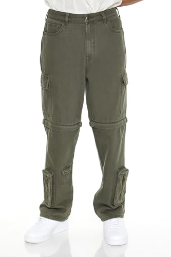 Forever 21 Men's Convertible Mid-Rise Cargo Jeans2