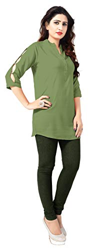 Image of Venisa Women's Regular fit Shirt (104-M Asparagus M)