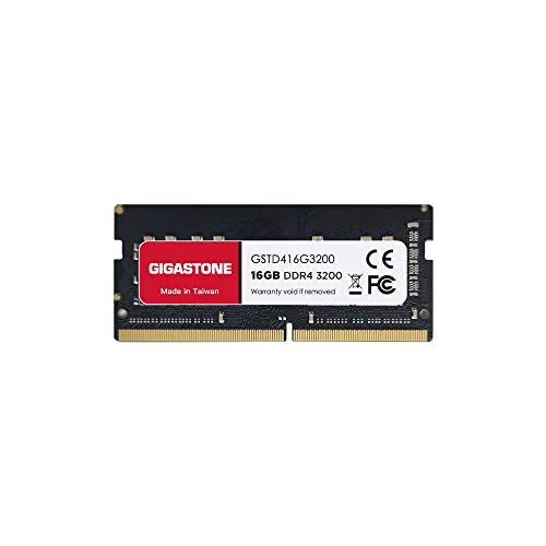 Memoria Ram Ddr4 16Gb 3200Mhz 【DDR4 RAM】 Gigastone Memoria RAM Portátil 16GB DDR4 16GB DDR4-3200MHz PC4-25600 CL22 1.2V SODIMM 260 Pin sin búfer sin...