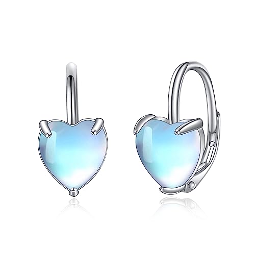 Boucles d'oreilles créoles opale en argent à porter au quotidien pour femme