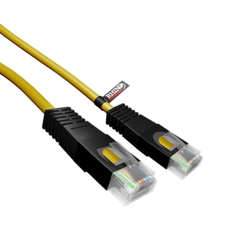 rhinocables Direct-Link Cat5e Ethernet Cable - RJ45 Crossover Lead for Peer Networking Gaming Systems & Setup Tasks