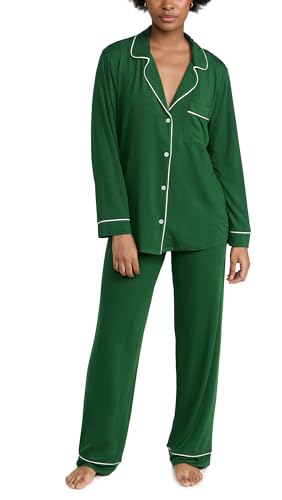 Image of Eberjey Gisele Classic Women's Pajama Set | Long Sleeve Shirt + Long Pants