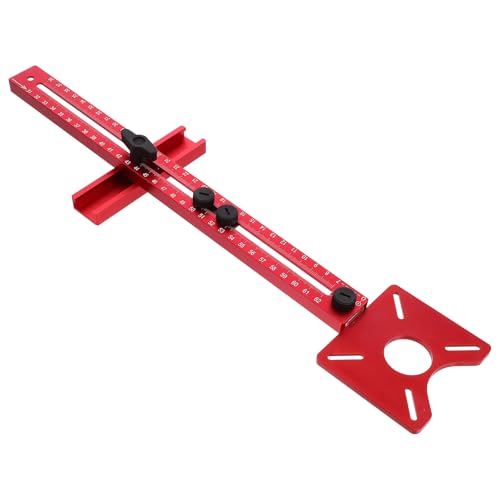 Homoyoyo Plantilla de Fresadora de Aleación de Aluminio Ajustable Soporte y Base Robusta Guía para Fresado de Ranuras y Cantos Herramienta para Carpintería Profesional de 400 MM