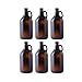 Strange Brew Home-Brew Home Strange Brew's 1/2 Gallon Amber Growlers (Case of 6) with Polyseal Caps, 64oz