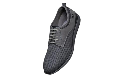 Image of Neeman's The Derbies for Men | Knit Base and Faux Leather Derby Sneakers | Comfortable and Breathable Mesh