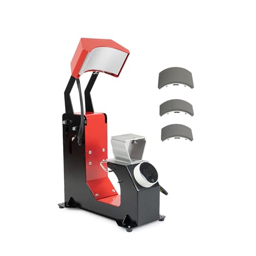Máquina de calor automática de prensa de sombreros para tapas, perilla de presión 3 en 1, impresora digital industrial, transferencia de calor con 3 placas intercambiables (5.4 x 3.9 pulgadas, 5.4 x