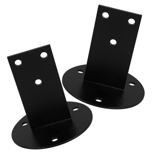 Soportes de pasamanos para escaleras SHINEOFI acero inoxidable negro de 2 piezas