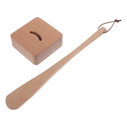 Calzador de madera ergonómico Cabilock de 30cm con soporte vertical anticaída