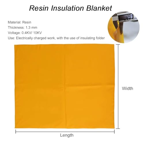 Tapis isolant haute tension 0.4 KV jaune de dimensions 90x100 cm