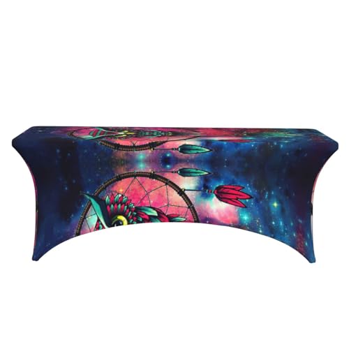 Housse de table rectangulaire extensible élasthanne anti-plis 1,8 m
