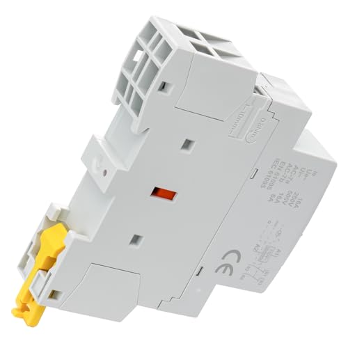 BAOMAIN 110V 2-Pole 16A Manual/Auto AC Contactor, 2NC, DIN Rail Mount miniatura 4