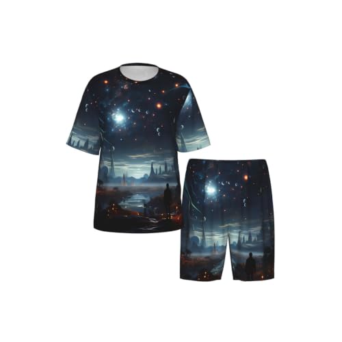 Ensemble pyjama astres et constellations idéal pour les soirées cocooning et détente - 4