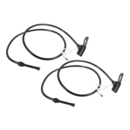 Toyvian 2 Piezas Inflador Bonbas para Bicicletas De Aire De Ciclismo Tubo De Extensión De Inflable De Bicicleta Tubo Corto De Piso De Piso Black El Plastico