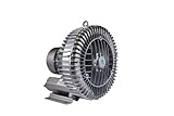3.4 Hp Industrial Regenerative Blower 220-480V 3Phase, 185CFM, 92'' H2O Press. Goorui-USA GHBH 003 34 1R6, Silver