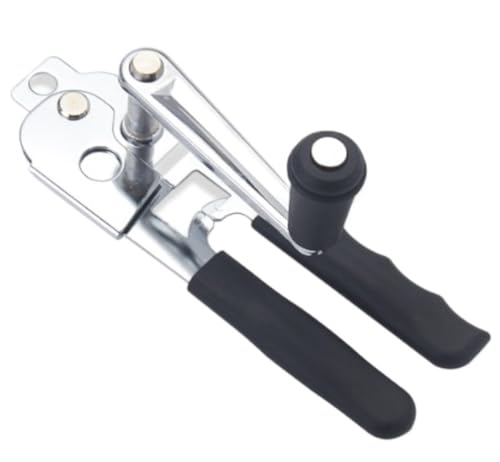 zornik 業務用缶切り 缶切り歯車式 人間工学に基づいたハンドル付き 高耐久 ステンレススチール缶切り スインググリップデザイン ポータブル手動簡単クランク 家庭 屋外ピクニック キャンプ用 耐久性良い 頑丈ステンレス