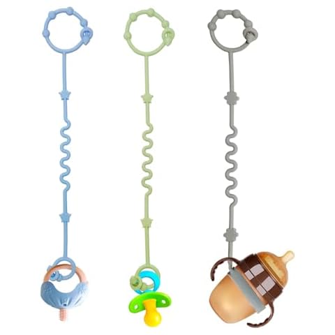 Toy Straps for Baby,RTMOK Silicone Setpacifier Clip,Applies to Car Seat Toy,Teether Toy,High Chair,Stroller Accessories,Baby Toy Clips,Cribs,Rocking Chair Cover