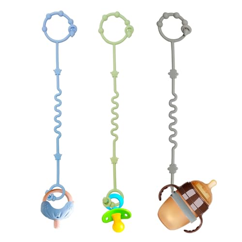 Image of Toy Straps for Baby,RTMOK Silicone Setpacifier Clip,Applies to Car Seat Toy,Teether Toy,High Chair,Stroller Accessories,Baby Toy Clips,Cribs,Rocking Chair