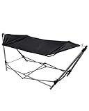 Weltbild Faltbare Hängematte to Go - Hängematte mit klappbarem Gestell und Tragetasche, Belastbar bis 120 kg, Maße 245 x 80 x 70 cm, Camping Zubehör Hängematte Outdoor