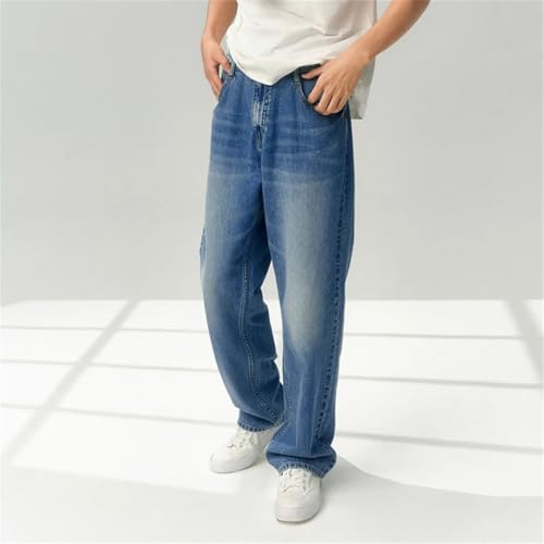Men's 2025 Denim Jeans, Casual Loose-Fit, Straight-Leg, Soft Denim, Vintage Fashion3