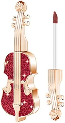 HMDABD Long Lasting Lipstick Velvet Red Violin Lipstick Unique Violin Design Lipstick Durable Spray Liquid Lipstick With Gift Box（E-b