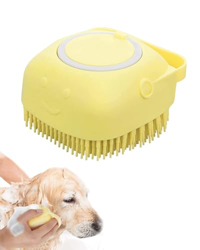 DLPRK Spazzola da Bagno per Cani e Gatti in Silicone, 1 Pezzo, Morbida Massaggiante, per Pelo Lungo e Corto, Lavaggio Delicato e Rimozione Pelo Morto