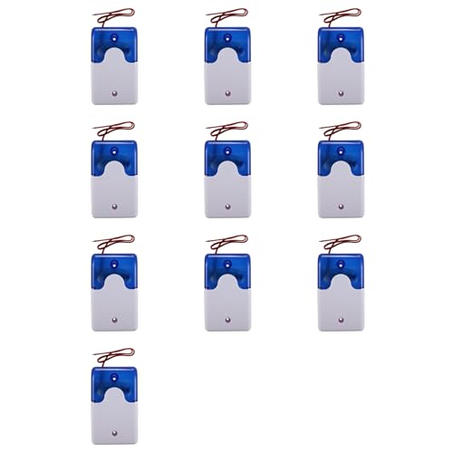 ISTOVO 10X Mini Sirena de Advertencia Estroboscópica con Cable Dc 12V Alarma de Sonido Luz Intermitente Sirena de Sonido Bocina de Alarma Seguridad para Hogar 115Db Azul