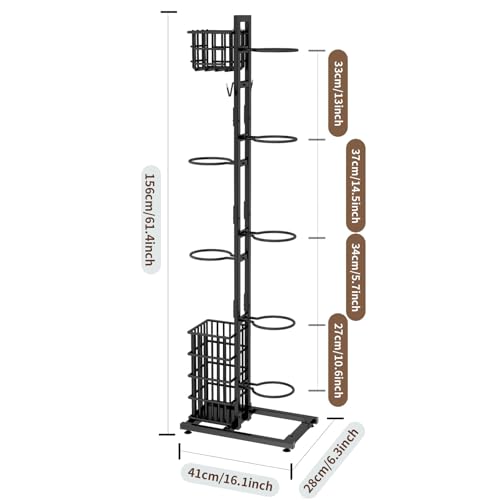 Support de rangement sportifs avec panier pour ballons de basket et foot - 2