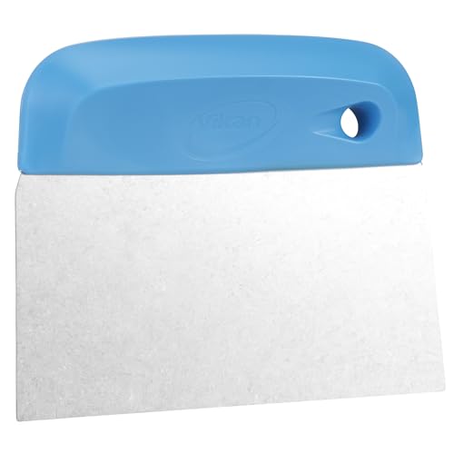 Coupe-pâte Vikan 40573 en acier inoxydable flexible bleu de 14,5 cm