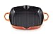 Le Creuset Signature grill profondo quadrato in ghisa vetrificata con manici di supporto, per tutti i tipi di piani cottura e forni, arancio, 30 cm