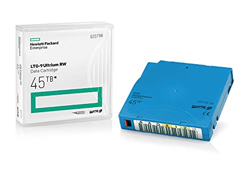 Hewlett Packard Enterprise HPE LTO-9 Ultrium 45TB RW Non Custom Labeled 20 Data Cartridges with Cases