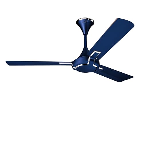 Image of V-Guard Exado Pro BS High Speed Ceiling Fan For Home | BEE 1 Star Rating | 370 RPM | Dust Repellent Technology | Easy to Clean | Riband Blue Matte |1200 mm