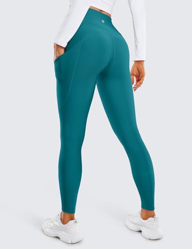 Image of CRZ YOGA Fleece Thermal Leggings Pockets 28'' | Casual, Full Length, Winter, Warm, for Women