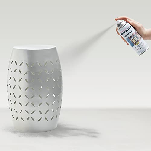 Rust-Oleum 7277830-6PK Stops Rust Metallic Spray Paint, 11 oz, Matte Nickel, 6 Pack