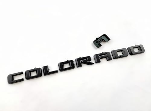 Image of Overlay Door Rear Emblems Letters 3D Badge Nameplate Replacement for 2023+ Colorado 3PCS (Matte Black)