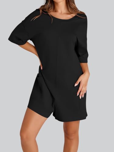 Mono casual de corte corto para mujer, estilo deportivo oversize ideal para tu día a día 5