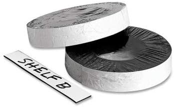 Baumgartens Cinta de etiquetado magnética, rollo de 1"x50', blanco (66151)