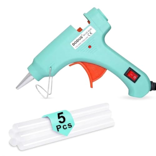 Image of DODUS Hot Glue Gun mini 20 watt with 5 Glue Sticks Transperent, On /Off Switch with Indicator (Multicolor)