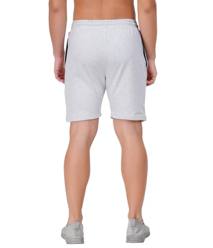 Image of LEELOUIS Men's Cotton Premium Shorts -2 Side Zipper Pockets | Idael for Gym,Travel for Daily Use