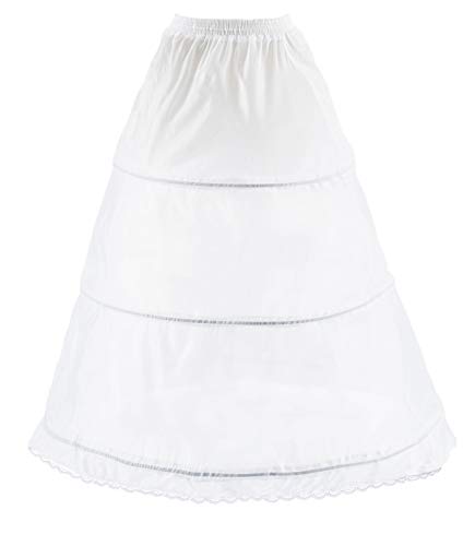 Enagua Aros Enaguas Enteras Crinolina para Mujer Faldas Vestidos para Mujer Underskirt Cancan Enagua cancán Enagua de la Boda Accesorios de la Boda Enaguas Falda 3 Aros Petticoat (42, Blanco)